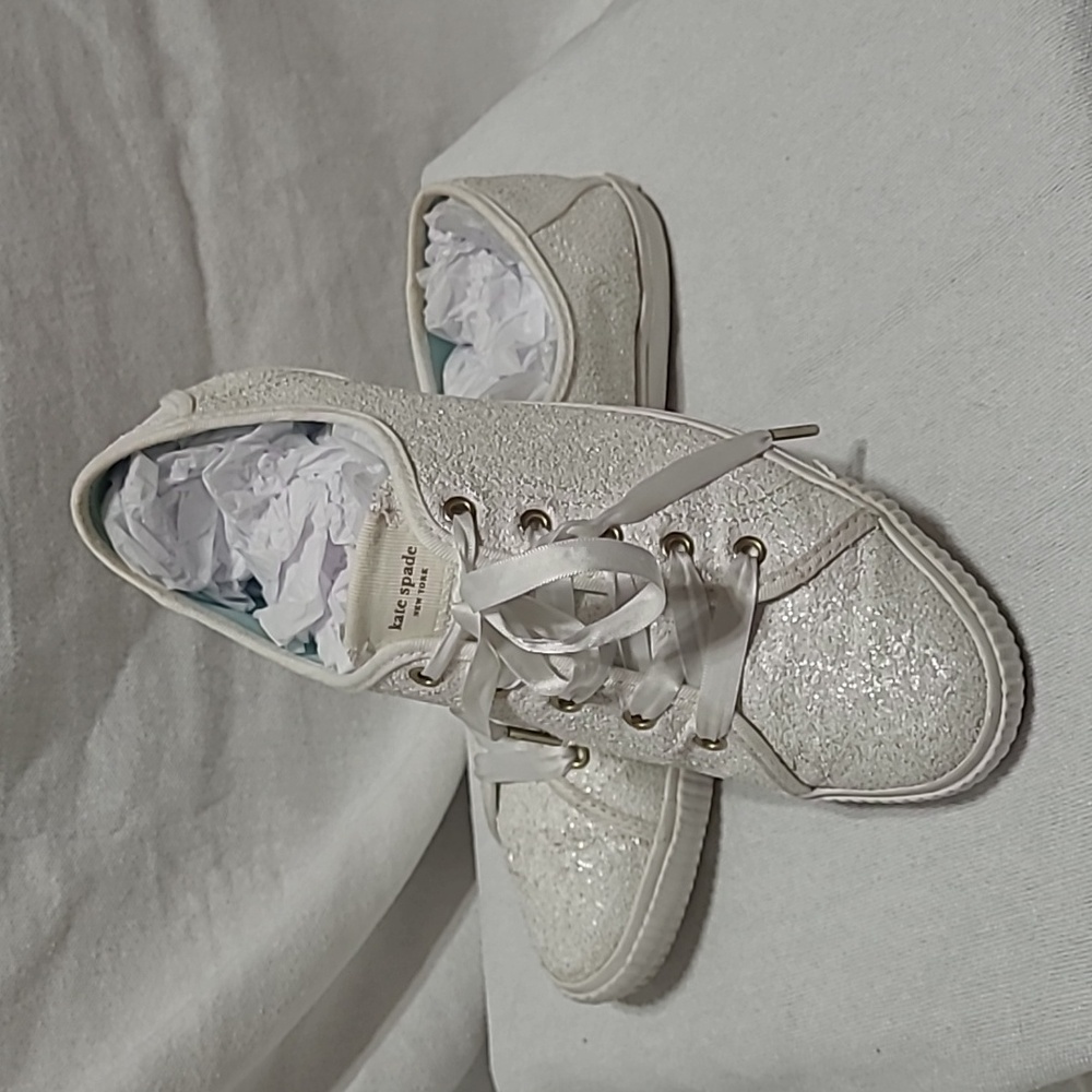 Kate Spade Trista Glitter Textile Sneakers Size 9.5